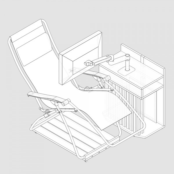 PC rack that can be used recliner chair